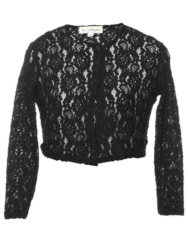 Black Lace Blouse - S