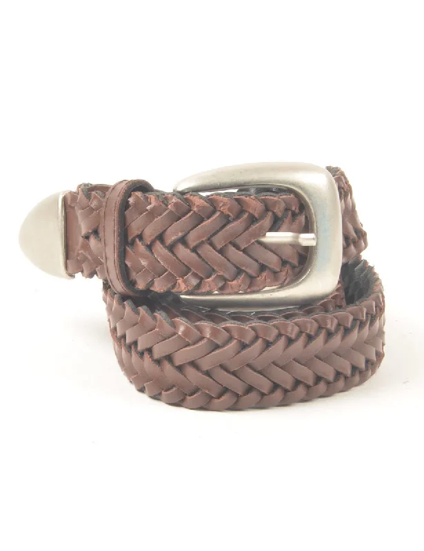 Brown Woven Belt - M