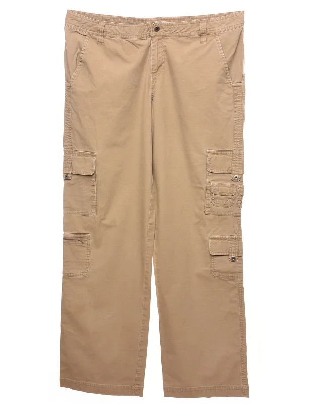 Columbia Light Brown Y2K Cargo Trousers - W36 L32