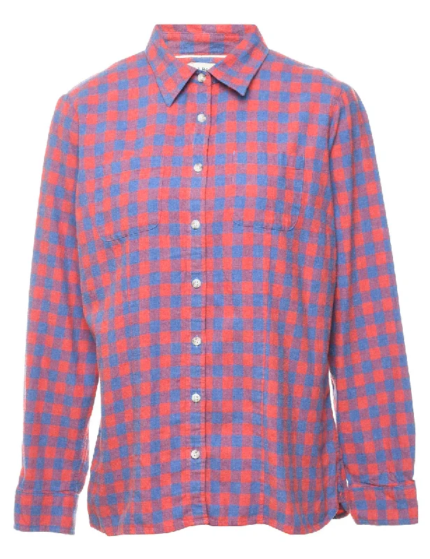 L. L. Bean Gingham Pattern Shirt - M