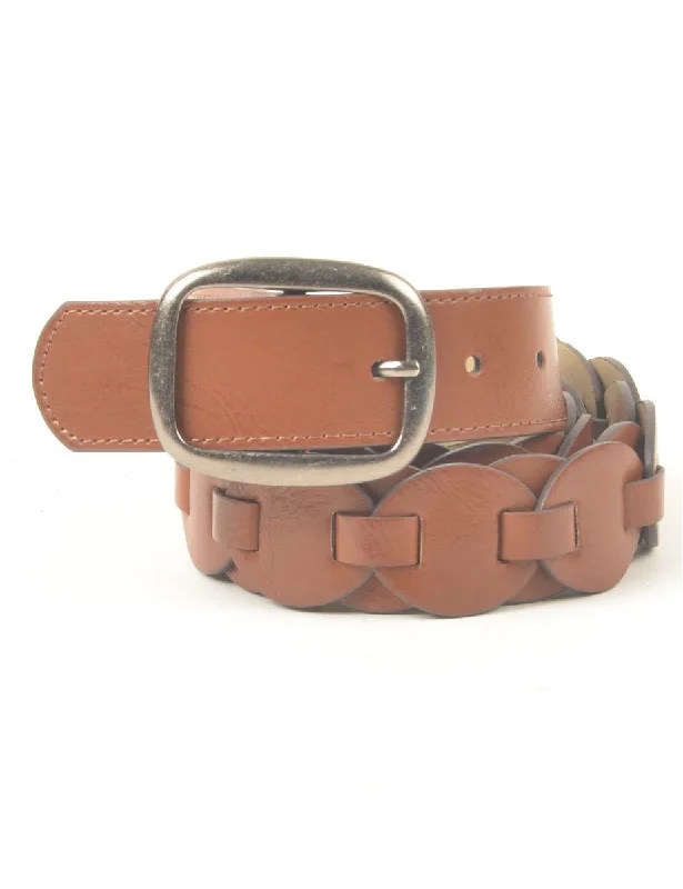 Leather Woven Belt - M