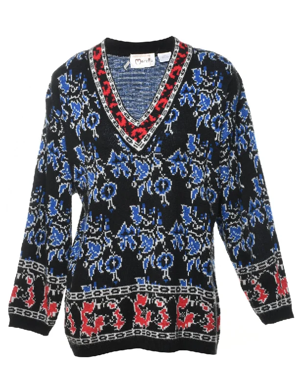 Marella Floral Knit Jumper - M