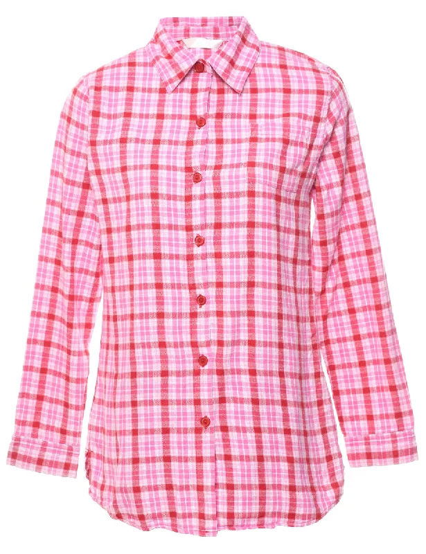 Pink Checked Shirt - S