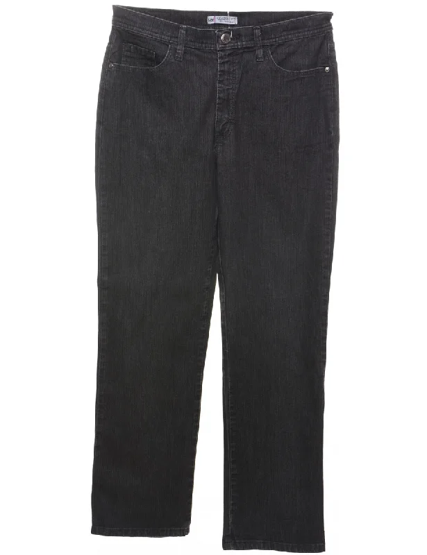 Tapered Black Lee Jeans - W33 L30