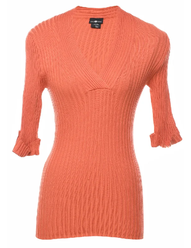 Terracotta Stretchy Jumper - S