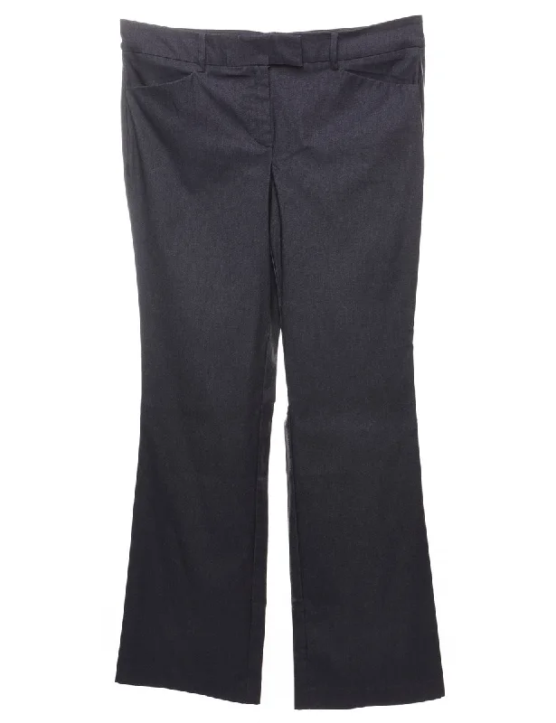 Van Heusen Smart Black Flared Trousers - W36 L31