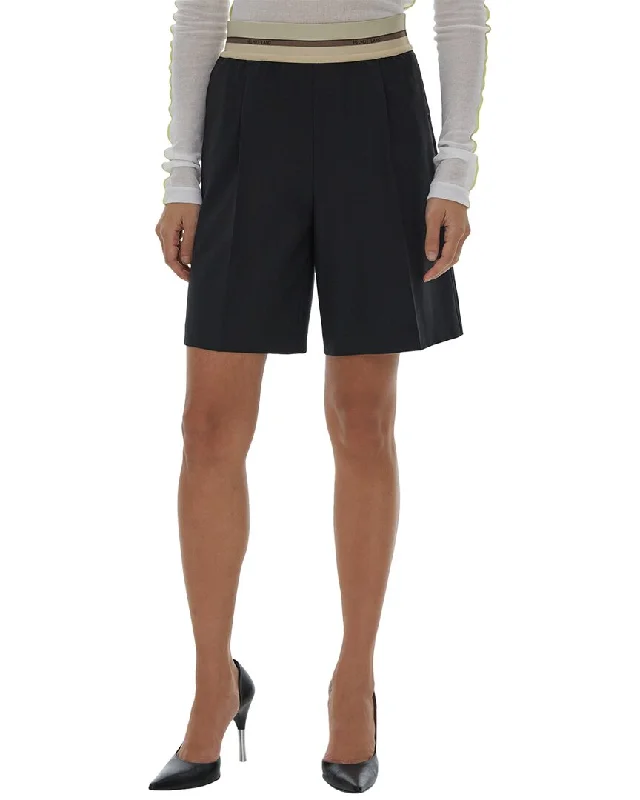 Helmut Lang Relaxed Fit Pull On Wool Short