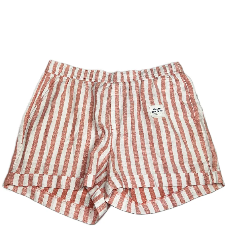 Orange & White Shorts By Old Navy Size: L